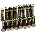 AmazonBasics - Pile ricaricabili AA NiMH precaricate (confezione da 16, 2000 mAh)