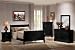 8Pc Black Finish Louis Philippe Queen Size Bed Complete Bedroom Set