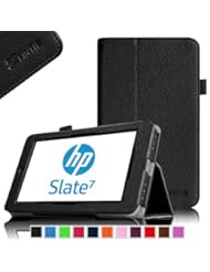 PC Accessory: Fintie HP Slate 7 (Model 2800) Folio Case - Premium Leather Stand Cover with Stylus Loop for HP Slate 7 Android Tablet (3 Year Manufacturer Warranty) - Black - Fintie