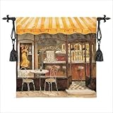 Italian Cafe Tapestry Style: Fleur-De-Lis Black & Gold 44