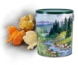 6.5 Gallon White Cheddar Cheese Popcorn Tin - Babbling Brook