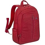 Rivacase 7560 Urban 15.6-inch Laptop Backpack (Red) Made of Water Resistant Material.