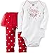 Carters Baby Girls 2-Piece Bodysuit & Tutu Pant Set Merry Red 6M