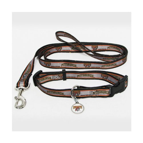 Pittsburgh Pirates Dog Collar & Leash Set