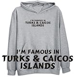 Sweatshirt Heather Gray  I Am Famous In Turks & Caicos Islands  Country