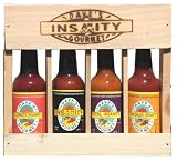 Dave's Gourmet Super Hot Wood Set Ultra-Hot Crated Hot Sauce Set is The Ultimate in Heat.... by Dave's Gourmet