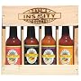 Dave's Gourmet Super Hot Wood Set Ultra-Hot Crated Hot Sauce Set is The Ultimate in Heat. Once For Ounce the Hottest Set On The Market. Packed In a Branded Wood Crate for the Ultimately Insane Gift Giving!