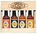 Dave's Gourmet Super Hot Wood Set Ultra-Hot Crated Hot Sauce Set is The Ultimate in Heat. Once For Ounce the Hottest Set On The Market. Packed In a Branded Wood Crate for the Ultimately Insane Gift Giving! Image