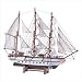 MARITIME WOOD MODEL SCHOONER WOODEN SHIP BOAT VESSEL