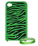 Apple Ipod Touch 8 GB / 32 GB / 64 GB 4TH Generation 4G, 4 (Newest Version) Sky Blue Zebra Zoo Print Silicone Skin Case cover + Vangoddy ?, Live*Laugh*Love wrist band!!!