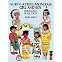 North American Indian Girl and Boy Paper Dolls in Full Color