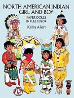 North American Indian Girl and Boy Paper Dolls in Full Color