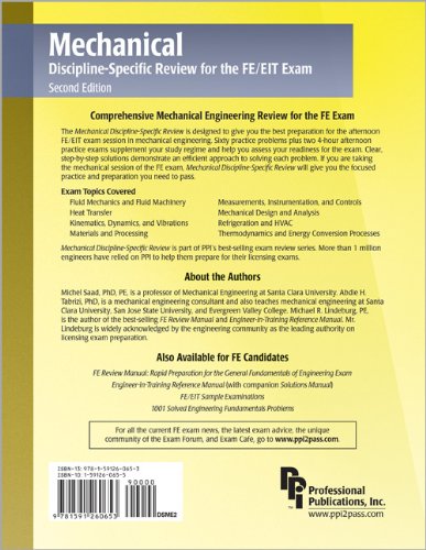 Mechanical Discipline-Specific Review for the FE/EIT Exam