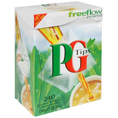 PG Tips Black Tea, Pyramid Tea Bags, 240-Count Boxes (Pack of 2)