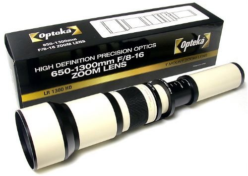 Opteka 650-1300mm High Definition Telephoto Lens for Nikon SLR's.