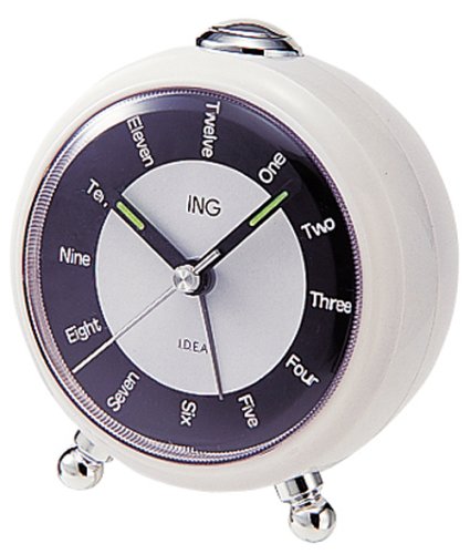 I.D.E.Ainternational アラームクロック 白 IGA82-W 2050155