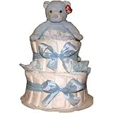 2 Tier Diaper Diaper Baby Diaper Cake - Lavender