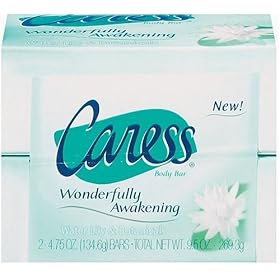 Caress Moisturizing Body Bar with Water Lily Botanicals, Wonderfully Awakening, 2 - 4.25 oz (120 g) bars [8.5 oz (240 g)]