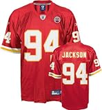 Tyson Jackson Jersey: Reebok Red Replica #94 Kansas City Chiefs Jersey - Small