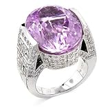 14K WG Kunzite & Diamond Ring