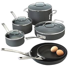 Click here to buy Kitchen Essentials from Calphalon Hard Anodized 10-pc Cookware Set by Calphalon.