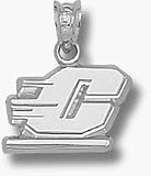 Central Michigan Chippewas 3/8 Motion C Pendant - 10KT White Gold Jewelry