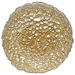 Champagne Colored Pebbled Glass Large Platter 18"D