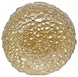 Champagne Colored Pebbled Glass Large Platter 18"D