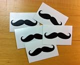 Mustache Sticker Decal 5 Pack