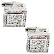 Studs Cufflinks Pair in Sterling Silver Black Zircon Gemstone (cflng253) ~ ShalinCraft