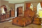 Vintage Finish California King Bedroom Set