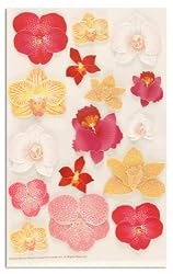 Martha Stewart Crafts Stickers Orchid Glossary Red/Gold By The Package