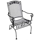 D.C. America Wrought Iron Hi-Back Rocker-Black (Includes 2 Chairs)