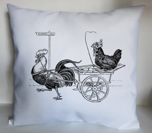 See Hen to Market Pillow Sham