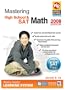Weekly Reader Learning System Mastering High School Math and the SAT