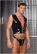 Men's Zip Up Vinyl vest with buckle front detail in Small, Medium, Large, X-Large