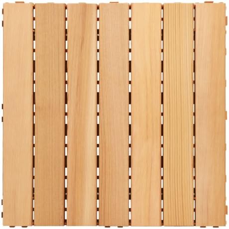 FSC Cedar Interlocking Deck Tiles (8 Tiles Included)