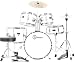 White Junior Children's 5 Piece Drum Set Complete with Cymbals Stands & Hardware