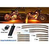 12pc Orange LED Flexible Motorcycle Light Kit by LedGlow