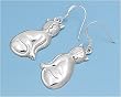 Sterling Silver Italian Earrings - 21 mm