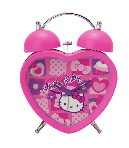 HELLO KITTY PINK HEART ALARM CLOCK