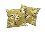 Set of 2 Indoor/Outdoor Deck Pillows - Casino All In The Cards