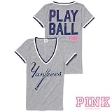 New York Yankees Victoria's Secret PINK&Atilde;&macr;&Acirc;&iquest;&Acirc;&frac12; V-Neck Ringer Tee