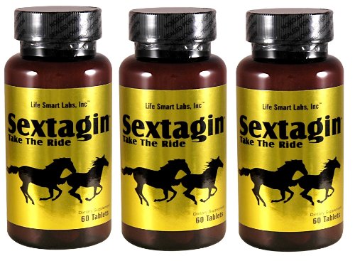 Sextagin TM Hardcore Male Enhancement pills 3 Bottles (of 60) Penis Enlargement pills 3 Months 180 Pills Total