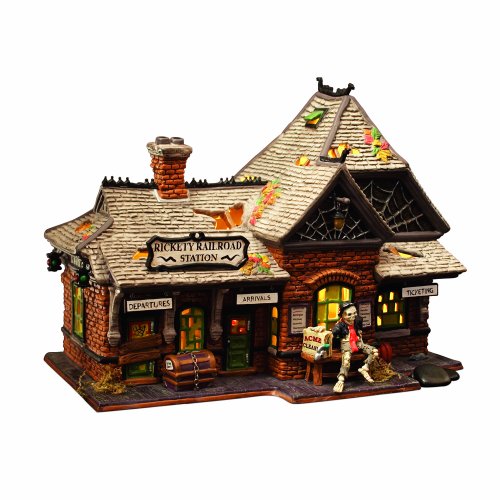 Department 56 Snow Village Halloween Rickety Railroad Station