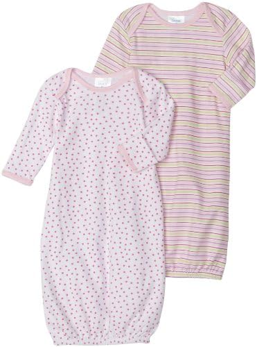 Spasilk Girls Gown 2 Pack  - Dot/Stripe Prints