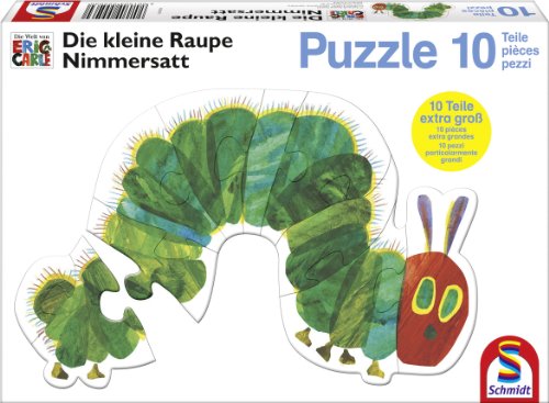 Schmidt Spiele 55503 - Die kleine Raupe Nimmersattt, Konturenpuzzle, Raupe, 10 Teile Preisvergleich