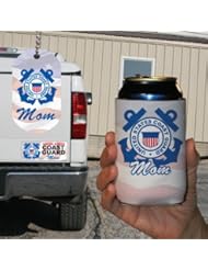Military Branch - U.S. Coast Guard Mom 3 Piece Gift Set - Bumper Magnet, Dog Tag, and Can Cooler