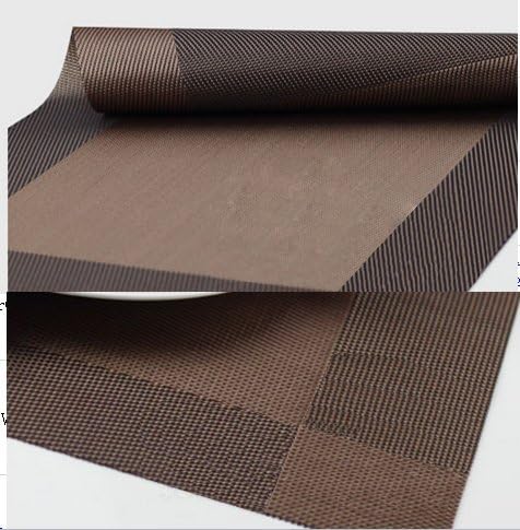 Gracelife 4/pack High Grade Durable Weave PVC Dining Room Placemats Heat Insulation Anti-skid Table Mat Stain-resistant Protective Table Pad Dining Room Placemats Heat Insulation Coffee Household Placemats Cup Mat Coaster