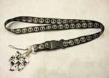 Peace Sign Black/White Lanyard Key Chain Holder
